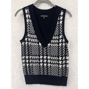 Express Design Studio Sleeveless Sweater Wool Blend Size M 90's Y2K Black White